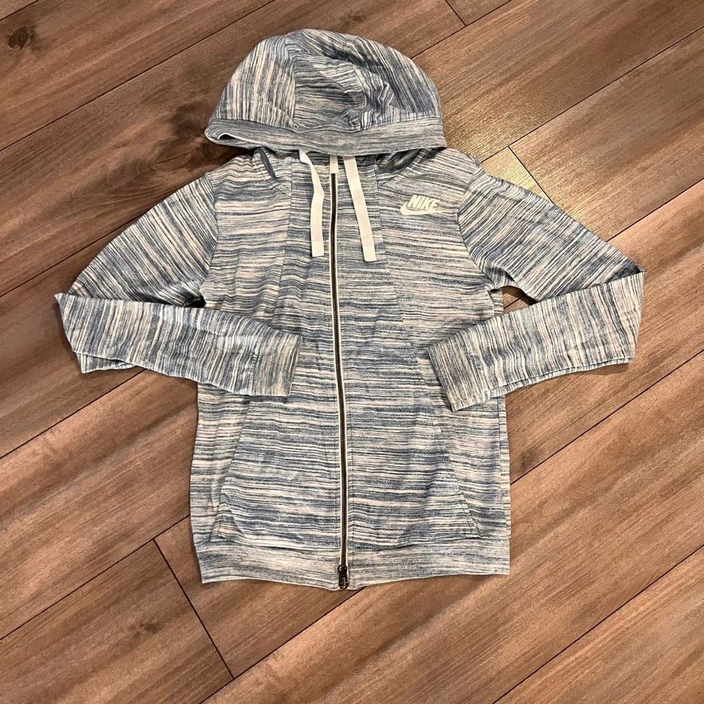 Nike Blue‎ Pattern Full Zip Athletic Jacket Women XS